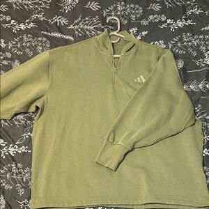 Women’s Adidas Green Quarter-Zip Sweater